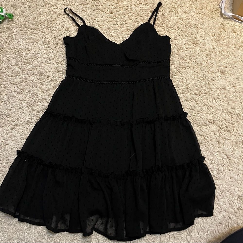 altard state black strappy dress size medium